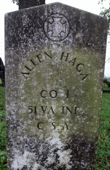 Allen Haga CSA gravestone